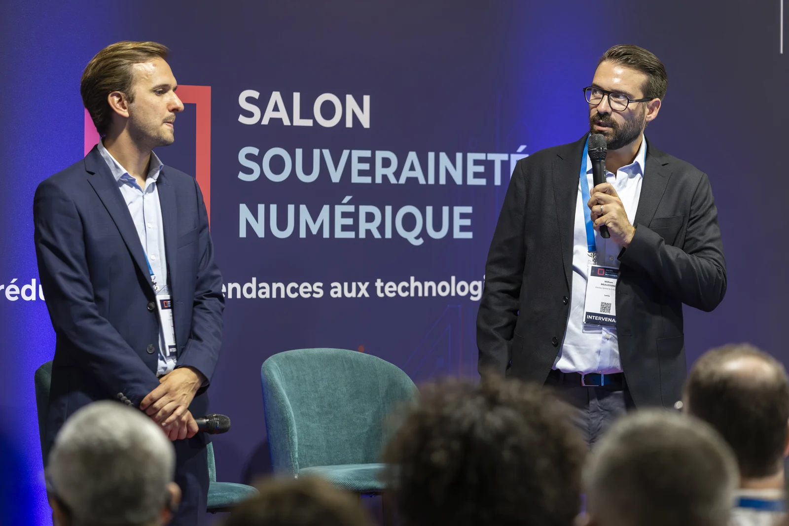 Deux intervenants lors d’une conférence au Salon Souveraineté Numérique 2026.